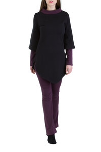 Pullover Kayley schwarz-violett - Ajna