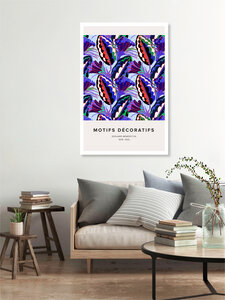 Poster / Leinwandbild - Édouard Bénédictus: Art Deco Blumenmuster Variation 4 - Photocircle