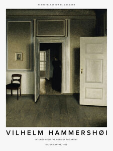 Poster / Leinwandbild - Vilhelm Hammershøi: Interieur aus dem Haus des Künstlers - Photocircle