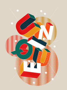 Poster / Leinwandbild - UNIQUE - 3D Letters - Photocircle