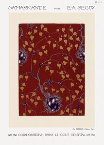 Poster / Leinwandbild - E. A. Séguy: Jugendstil-Blumenmuster Samarkande - Photocircle