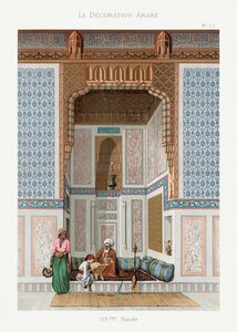 Wandbild / Kunstdruck / Poster / Leinwand - Emile Prisse d’Avennes: Arabische Familienlithographie - Photocircle