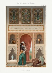 Wandbild / Kunstdruck / Poster / Leinwand - Emile Prisse d’Avennes: Vintage arabesque Kinderzimmer Lithographie - Photocircle