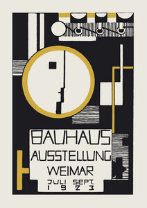 Poster / Leinwandbild - Vintage Ausstellungsposter: Bauhaus Ausstellung in Weimar - Photocircle