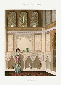Wandbild / Kunstdruck / Poster / Leinwand - Emile Prisse d’Avennes: Vintage Arabeske Wohnzimmer Lithographie - Photocircle