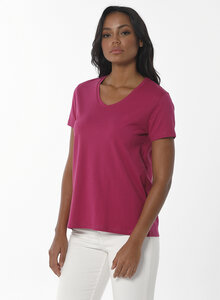 Damen Basic T-Shirt aus Bio-Baumwolle mit V-Ausschnitt - ORGANICATION