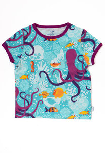 T-Shirts für Kleinkinder Unter dem Meer -Hell Blau mit Fisch + Oktopus - Merle Kids