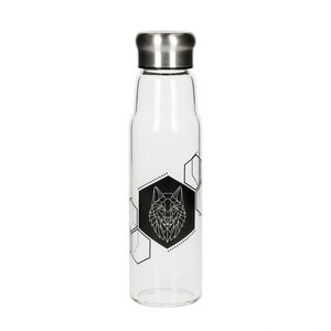 Glasflasche 0,55 Liter Trinkflasche Borosilikatglas mit Neoprentasche - elasto