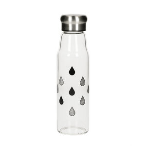 Glasflasche 0,55 Liter Trinkflasche Borosilikatglas mit Neoprentasche - elasto