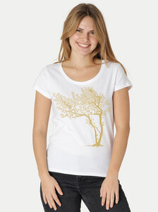 Bio-Damen-Loosefit-T-Shirt Fancy Tree - Peaces.bio - handbedruckte Biomode