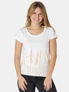 Bio-Damen-Loosefit-T-Shirt Gräservielfalt - Peaces.bio - handbedruckte Biomode