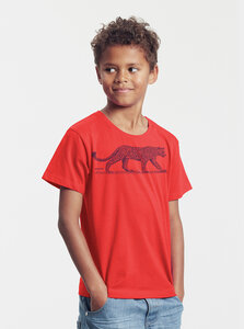 Bio-Kinder T-Shirt Leopard - Peaces.bio - handbedruckte Biomode