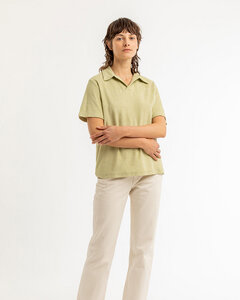 Fleece Polo Shirt aus Bio-Baumwolle - Rotholz