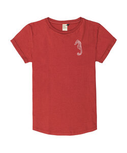 Seepferdchen Rolled Sleeve Women T-Shirt aus Bio-Baumwolle Made in Kenia  - ilovemixtapes