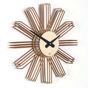 Design Wanduhr ESTRELLA aus Holz - farbflut Design