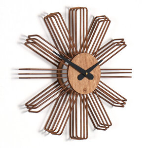 Design Wanduhr ESTRELLA aus Holz - farbflut Design