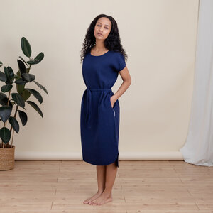 Damen Musselin Kleid aus 100% Bio-Baumwolle ELIN - NORDLICHT