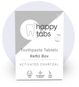 Happy Tabs Mint Charcoal - Zahnputz Tabletten ohne Fluorid - Refill - Happy Tabs