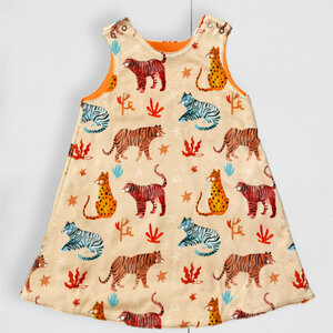 Kleid aus Bio-Baumwolle mit Tiger Print - Curious Stories