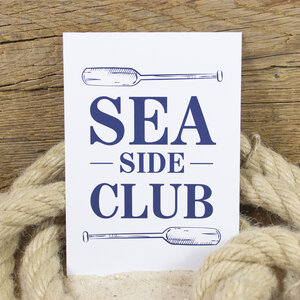 Postkarte Sea Side Club - Bow & Hummingbird
