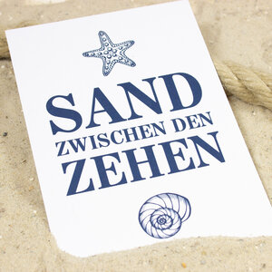 Postkarte "Sand zwischen den Zehen" - Bow & Hummingbird