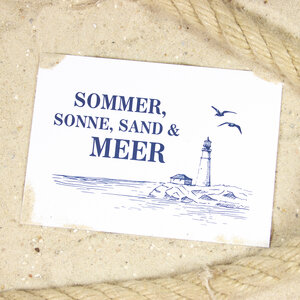 Postkarte Sommer & Meer - Bow & Hummingbird