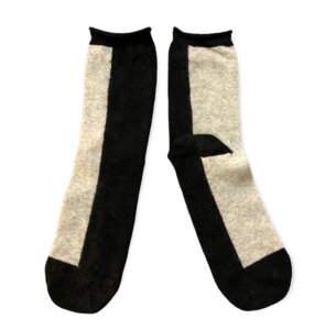 Woll-Baumwoll-Socken mit Blockstreifen - Bulus organic Textilien GmbH