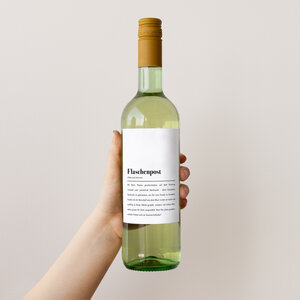 Weinflaschen-Etikett: Flaschenpost Definition - aemmi