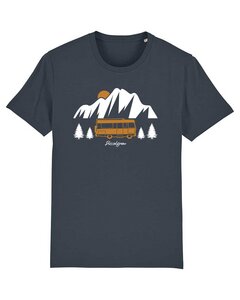 Camper, Wohnwagen, Berge, Vanlife Tshirt aus Bio Baumwolle - DüsselGreen