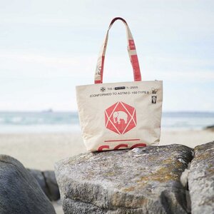 Shopper-Tasche aus recycelten Zementsäcken mit Reißverschluss - Arun - MoreThanHip