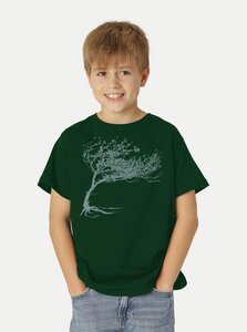 Bio-Kinder T-Shirt Windy Tree - Peaces.bio - handbedruckte Biomode