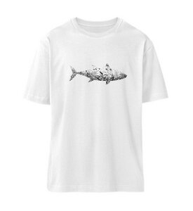 Ocean shark - Fuser Oversized Shirt - Team Vegan
