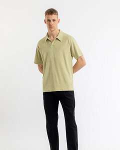 Fleece Polo Shirt aus Bio-Baumwolle - Rotholz