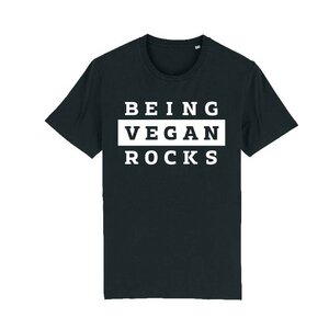 Being vegan rocks - Unisex T-Shirt - Róka - fair clothing
