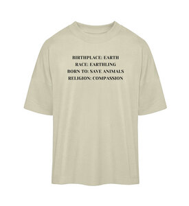 Born to: Save Animals - Organic Oversized Shirt - Team Vegan