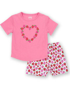Baby und Kinder Schlafanzug Shorty Erdbeeren reine Bio-Baumwolle - Kite Clothing