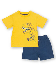 Baby und Kinder Schlafanzug Shorty Dinosaurier reine Bio-Baumwolle - Kite Clothing
