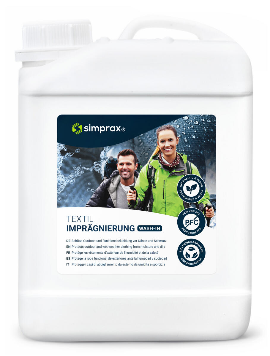 simprax® - simprax® Wash-In Imprägnierung - Outdoor- / Funktionstextilien -  2,5l