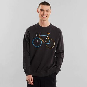 Sweatshirt Malmoe Color Bike Embroidery grey - DEDICATED