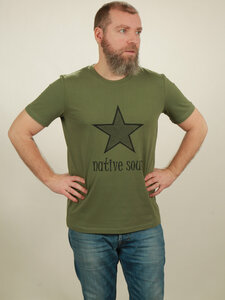 T-Shirt Herren - Star - green - NATIVE SOULS
