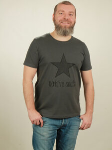 T-Shirt Herren - Star - dark grey - NATIVE SOULS