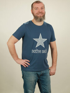 T-Shirt Herren - Star - dark blue - NATIVE SOULS