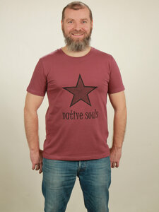 T-Shirt Herren - Star - berry - NATIVE SOULS