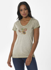Cold Pigment Dyed T-Shirt aus Bio-Baumwolle mit Frucht-Print - ORGANICATION