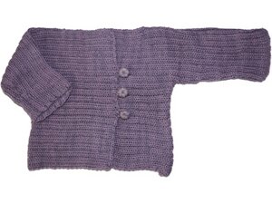 Strickjacke in lavendel aus feinster Alpakawolle. - MeDea