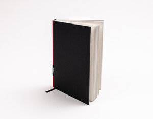 Nachhaltiges kleines Design-Notizbuch (Schwarz) aus 100 % Recyclingpapier „BerlinBook“ - tyyp