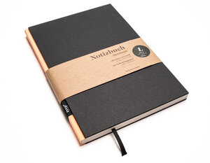 Design-Notizbuch A5 (Schwarz) aus 100 % Recyclingpapier „BerlinBook“ - tyyp