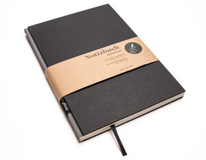 Design-Notizbuch A5 (Schwarz) aus 100 % Recyclingpapier „BerlinBook“ - tyyp