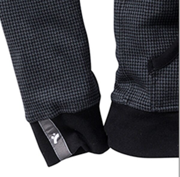 recolution Männer Hoodie Tube Collar Checked black Sweatshirt Tube Collar Grau aus Bio Baumwolle, vegan & fair