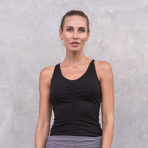 NICOLE - Damen - Top für Yoga aus Biobaumwolle mit besonderer Rückenpartie  - Jaya